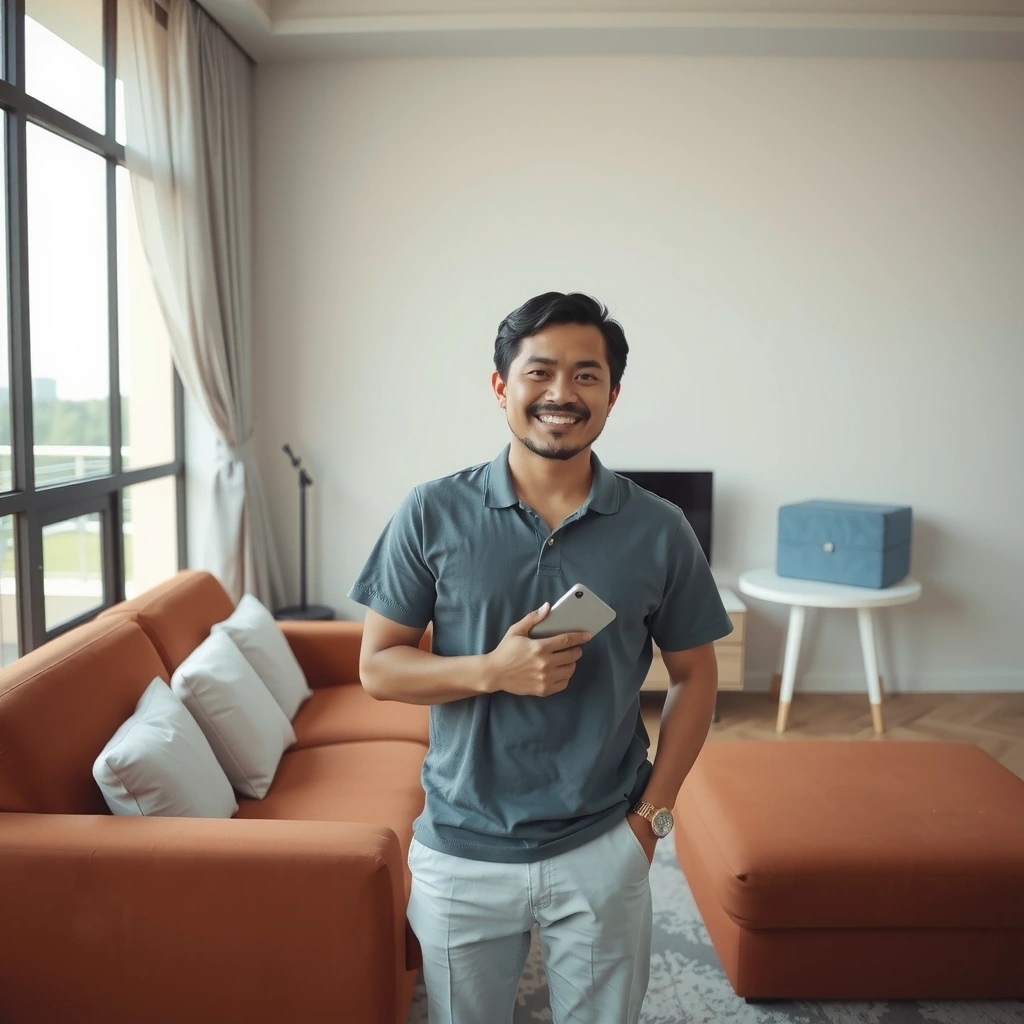 Happy customer with clean, spotless home