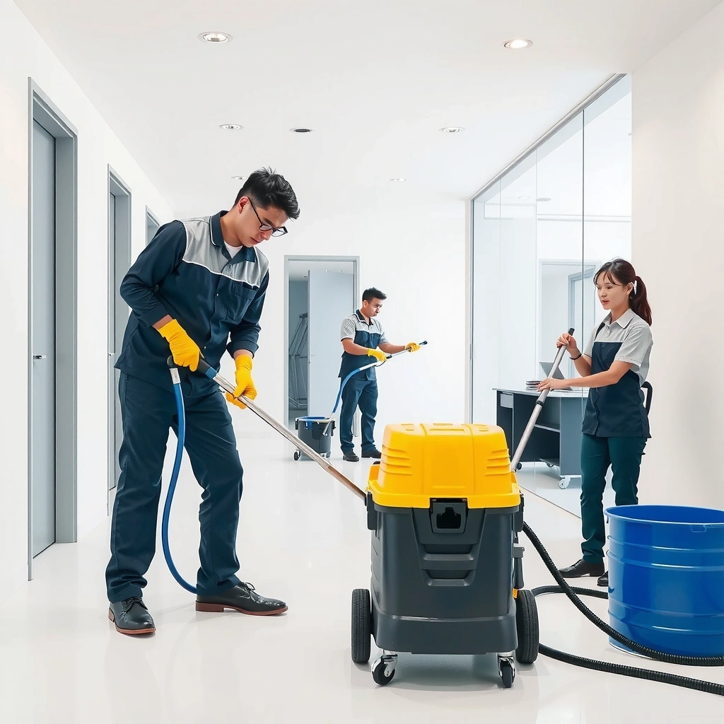 Professional cleaning service team working in Metro Manila