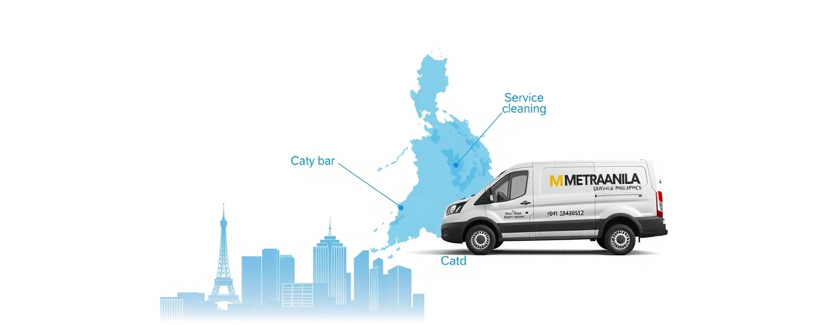 Service coverage map of Metro Manila area